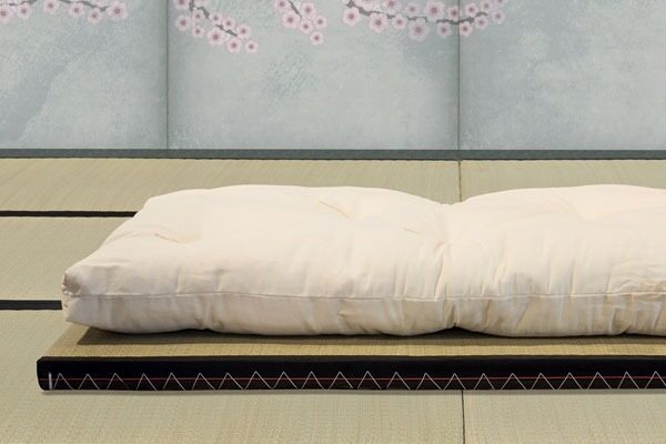 exemplu pat montesorian kit tatami copii+futon bumbac natural