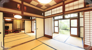 camera japoneza traditionala cu tatami, fusuma si shoji